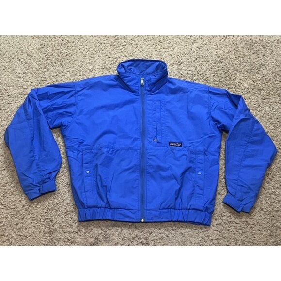 Patagonia Vintage Women's Blue Full Zip Bomber Jacket Size Small VTG Worn - Picture 1 of 9